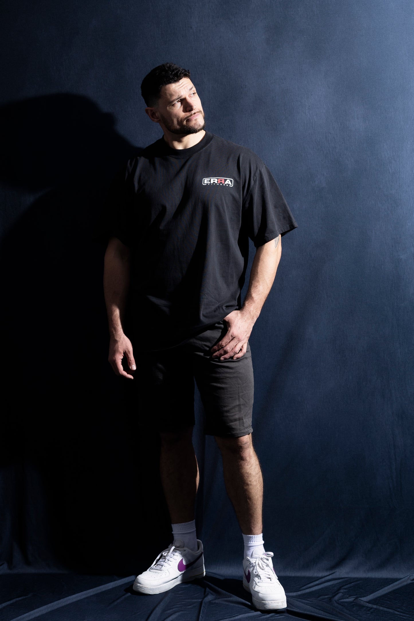 Mens Heavy Faded Tee White Logo