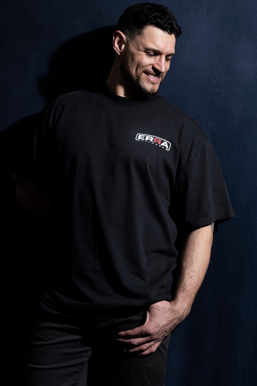 Mens Heavy Faded Tee White Logo