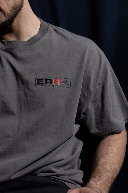 Mens Heavy Faded Tee Black Logo