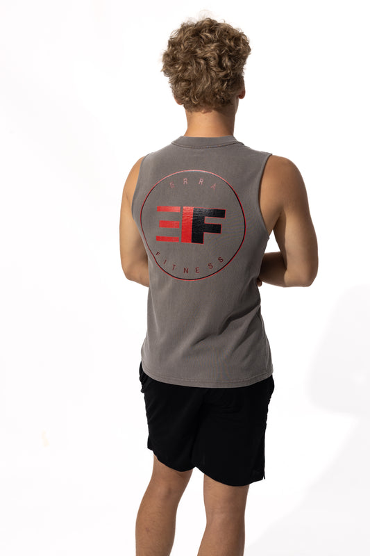 Wo's Grey Heavy Faded Tank